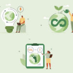 Illustration of climate technology and fundraising.